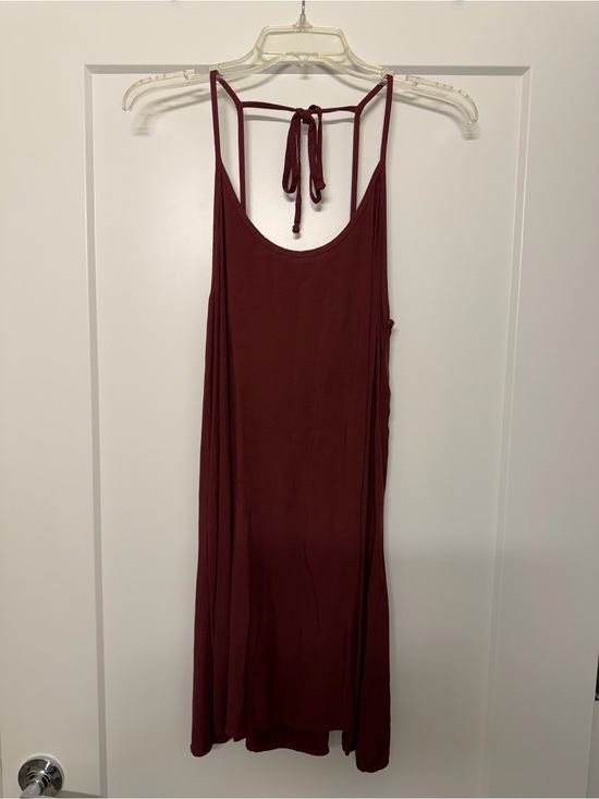 Brandy Melville Dresses & Skirts - Brandy Melville Burgundy Midi Slip Dress with Tie Back